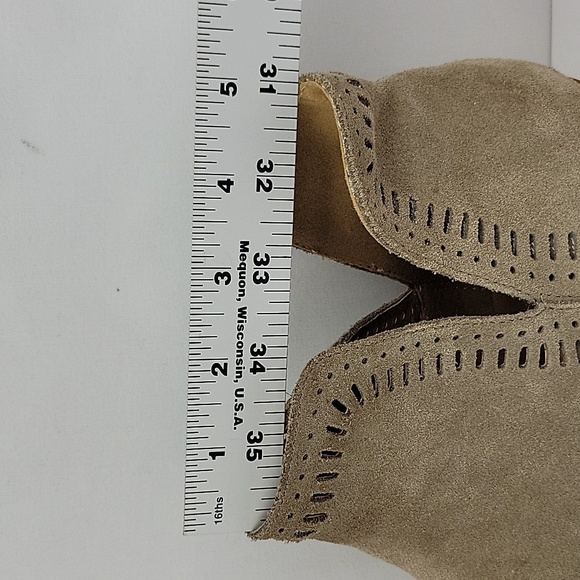 Lucky Brand Bustina Boho Chic Ankle Boot Tan Taupe Size 10 - Picture 13 of 13